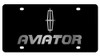 Lincoln Aviator Black Acrylic License Plate