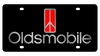 Oldsmobile Rocket Black Acrylic License Plate - Mirror Logo/Lettering