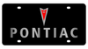 Pontiac Black Acrylic License Plate - Logo/Lettering