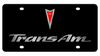 Pontiac Trans Am Black Acrylic License Plate