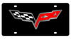 C6 Corvette Black Acrylic License Plate