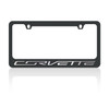 C7 Corvette Black License Plate Frame - Mirror Lettering