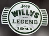 Jeep Willys Legend Emblem Metal Sign