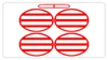 C5 Corvette Acrylic Rear Tail Light Louvers - Red
