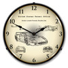 F40 Ferrari Automobile Patent LED Backlit Clock
