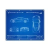 C8 Corvette Blueprint Garage Banner