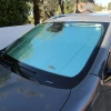 Custom Fit Premium Folding Windshield Sun Shade - on gray car