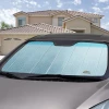 Custom Fit Ultimate Reflector Folding Windshield Sun Shade - on silver car