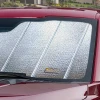 Custom Fit Ultimate Reflector Folding Windshield Sun Shade - zoom in red truck