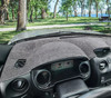 Custom Dash Covers - Brushed Suede - Charcoal In Car