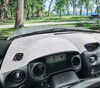 Custom Dash Covers - Brushed Suede - Gray - In Car