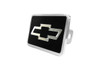 Chevrolet Silver Bowtie Outline Trailer Hitch Plug (right side)