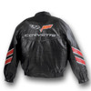 C6 Corvette Grand Sport Black Lambskin Inlay Bomber Jacket - back