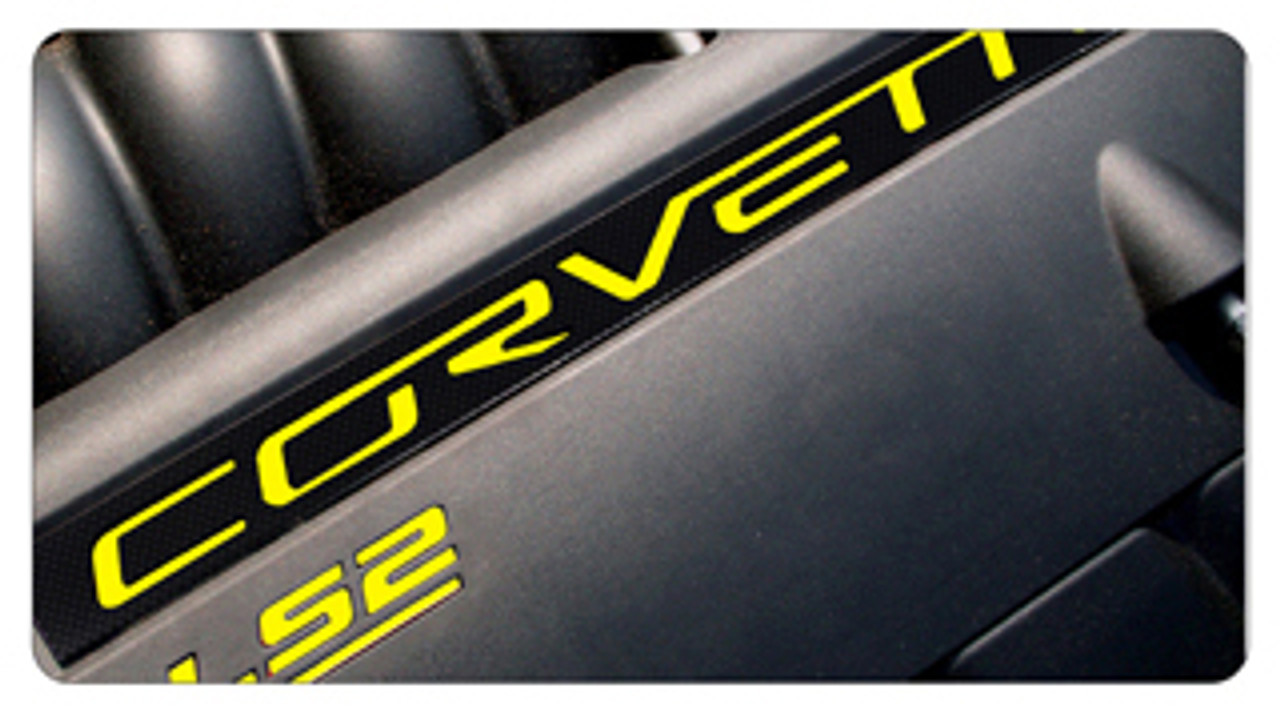 C6 Corvette LS2 Fuel Rail Yellow Letter Kit