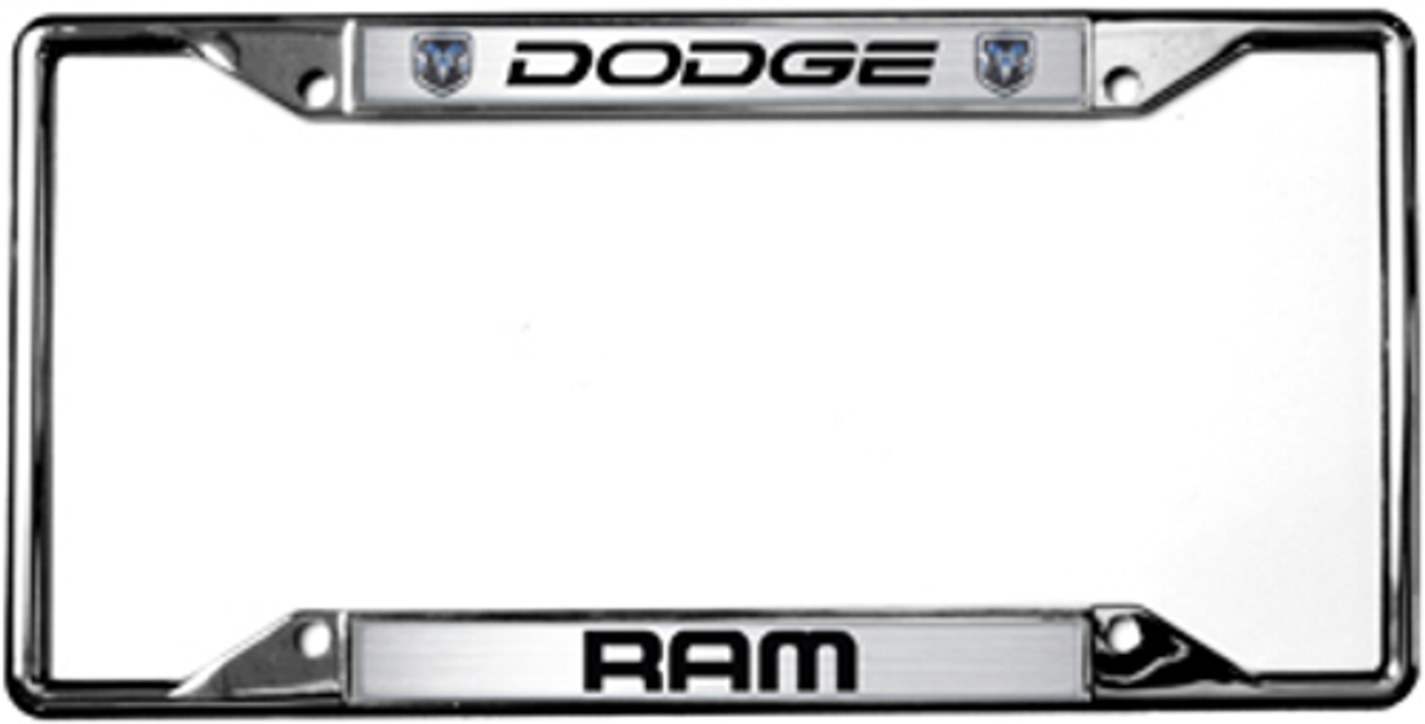 ram license plate frames black