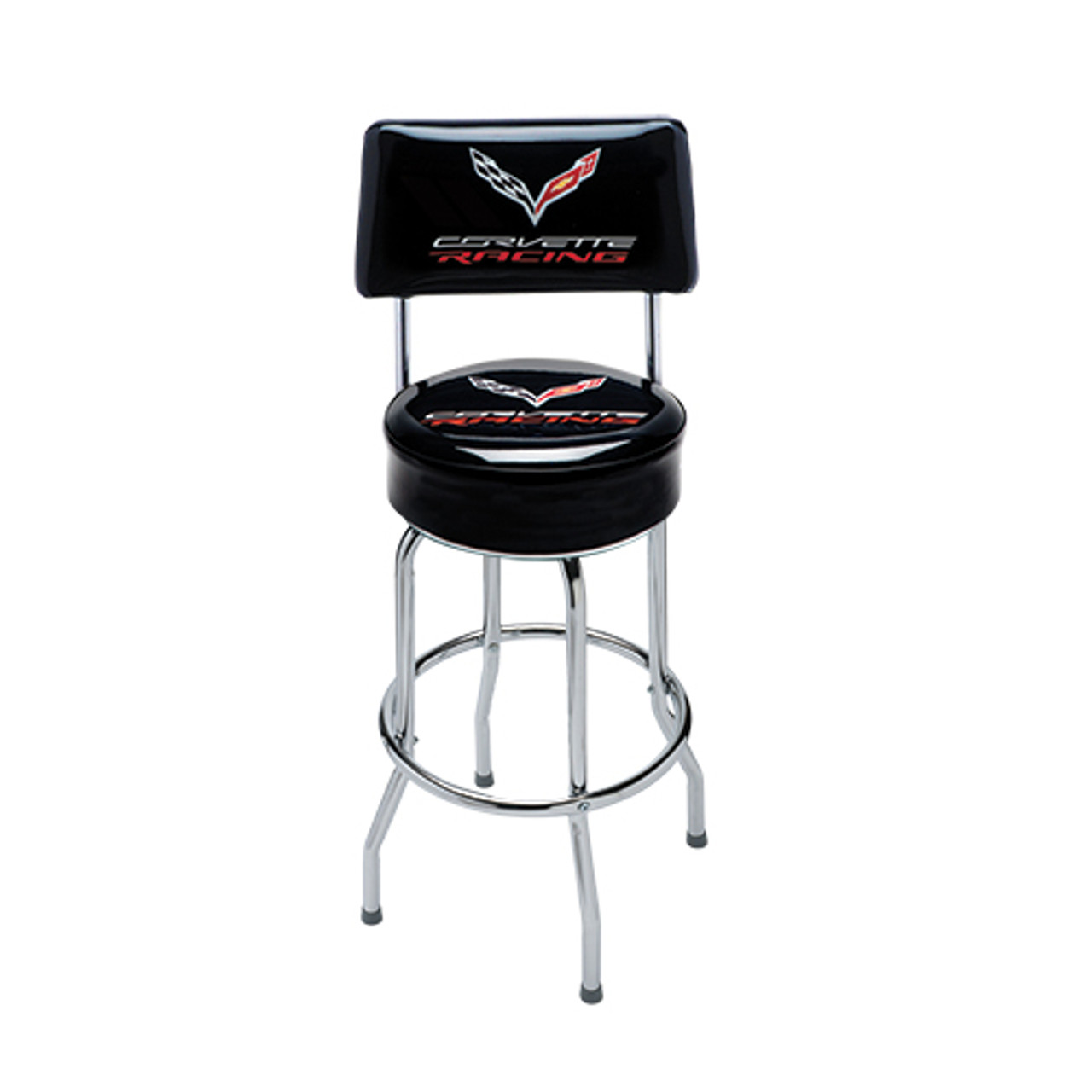 C7 Corvette Racing Counter Stool w/ Backrest