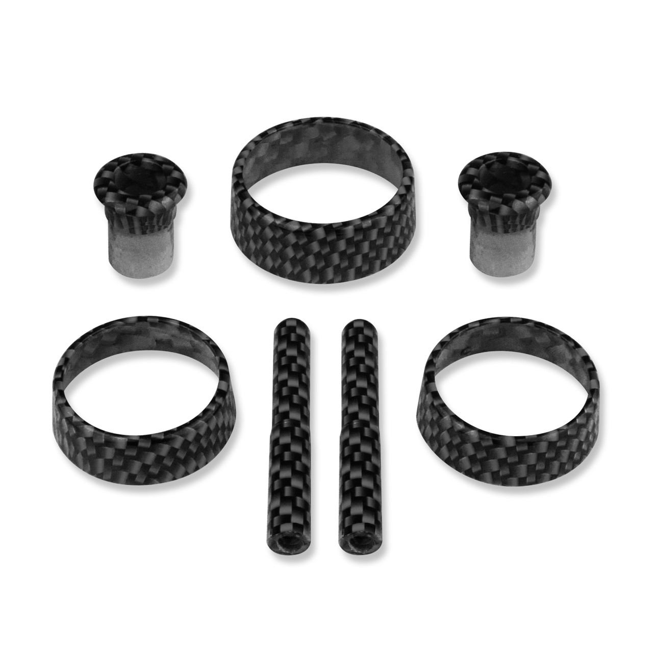 Dodge Challenger Billet Interior Knob Kit - Carbon Fiber - Phantom Black