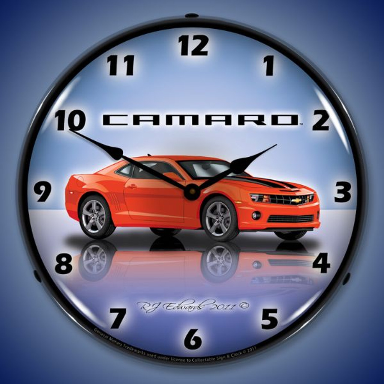 Camaro G5 SS Orange Clock