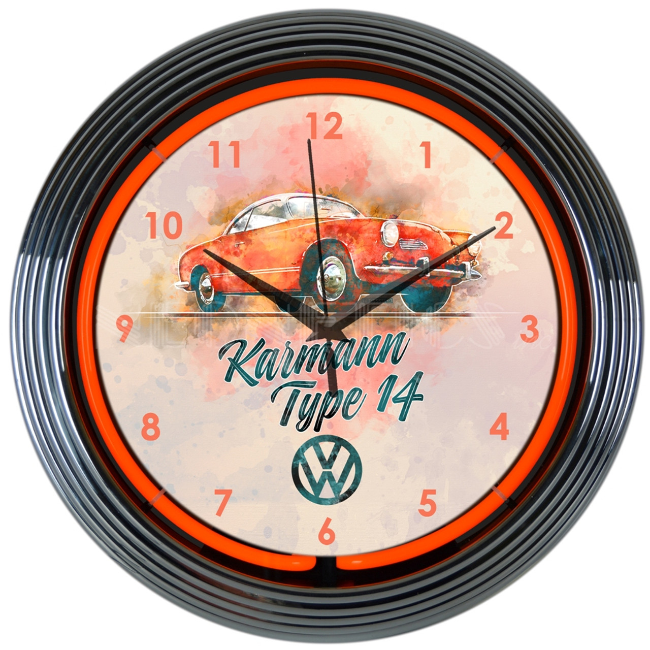 VW Karmann Ghia Neon Clock