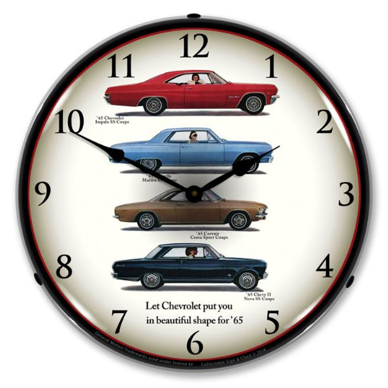 1965 Chevrolet Lineup Clock