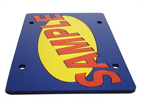 Cadillac DTS w/Gold Letters Black Acrylic License Plate | Auto