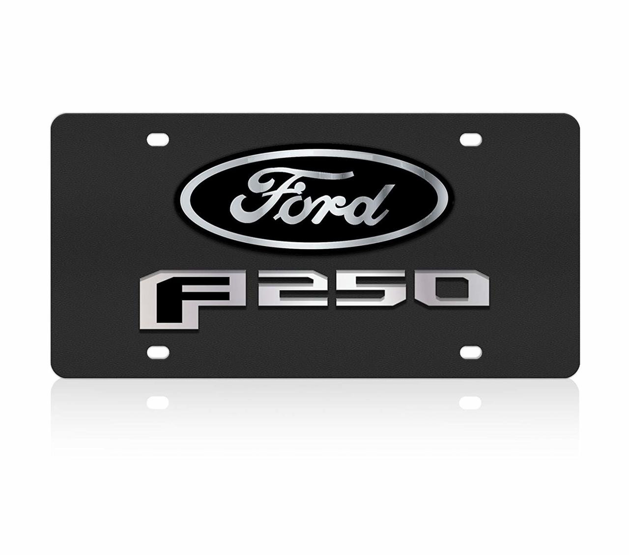 Ford F-250 Carbon Stainless Steel License Plate