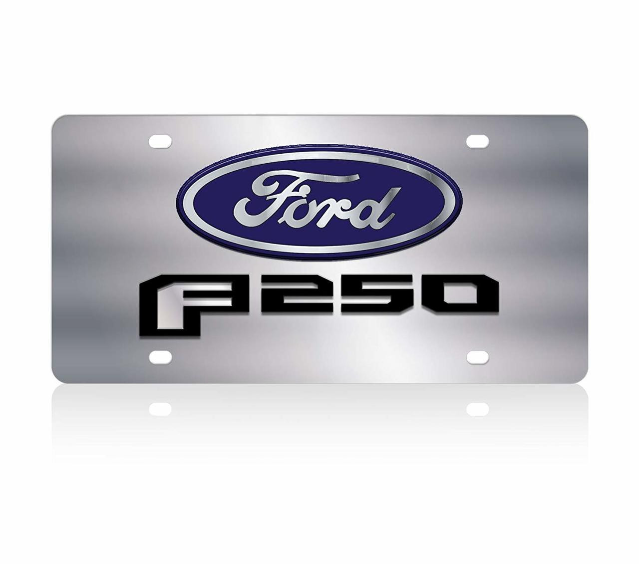 Ford F-250 Stainless Steel License Plat
