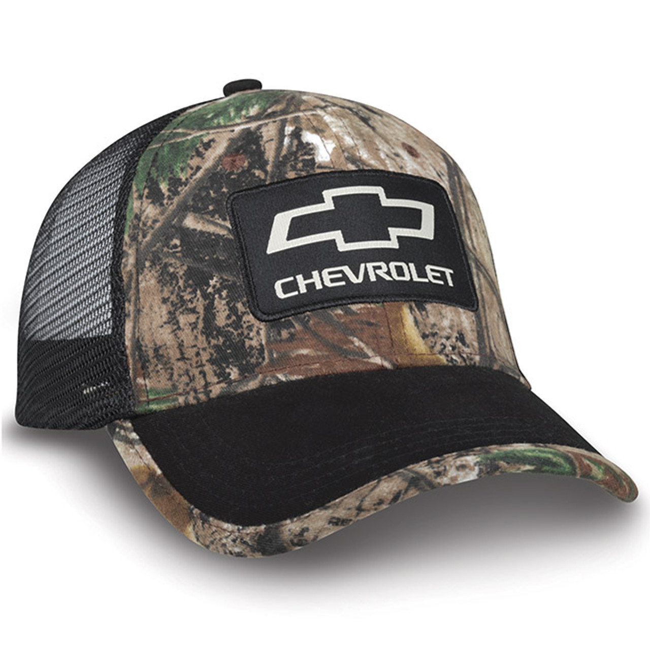 Chevrolet Realtree Hardwoods Camo Black Mesh Hat