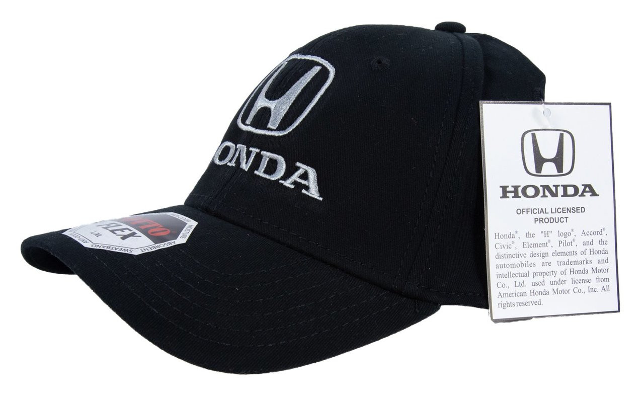 Honda Black Brushed Cotton Flex Hat - side