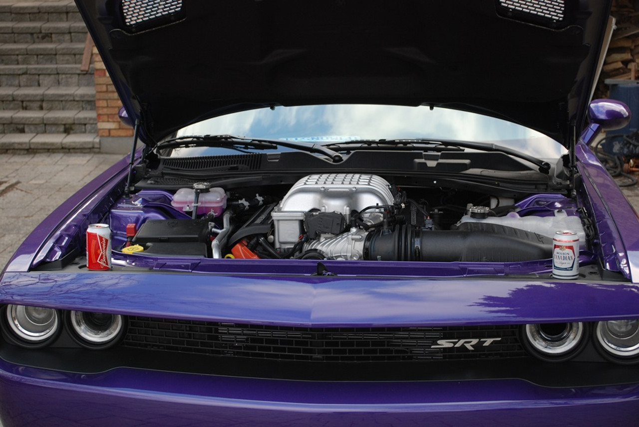 2015-up Dodge Challenger Billet Under Hood Cup Holder Fill (location on Car)