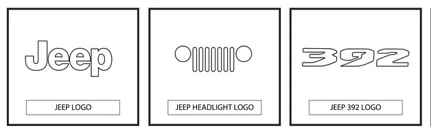 Jeep Hitch Plug Logo Choices