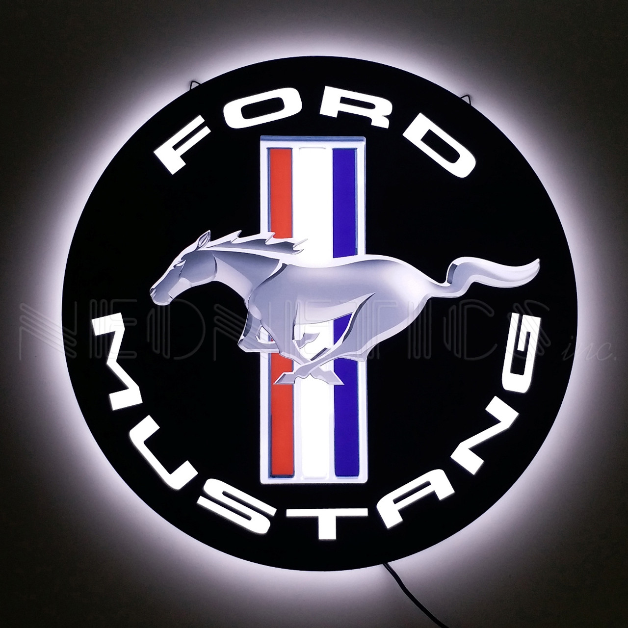 Ford Mustang Tri-Bar Slim LED Sign (lit)