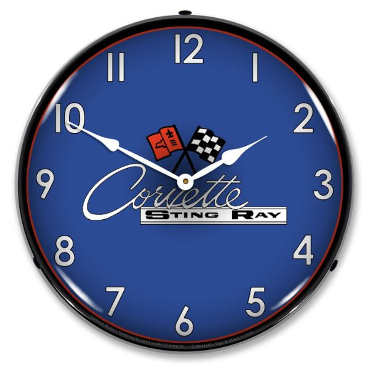 C2 Corvette Sting Ray LED Backlit Clock