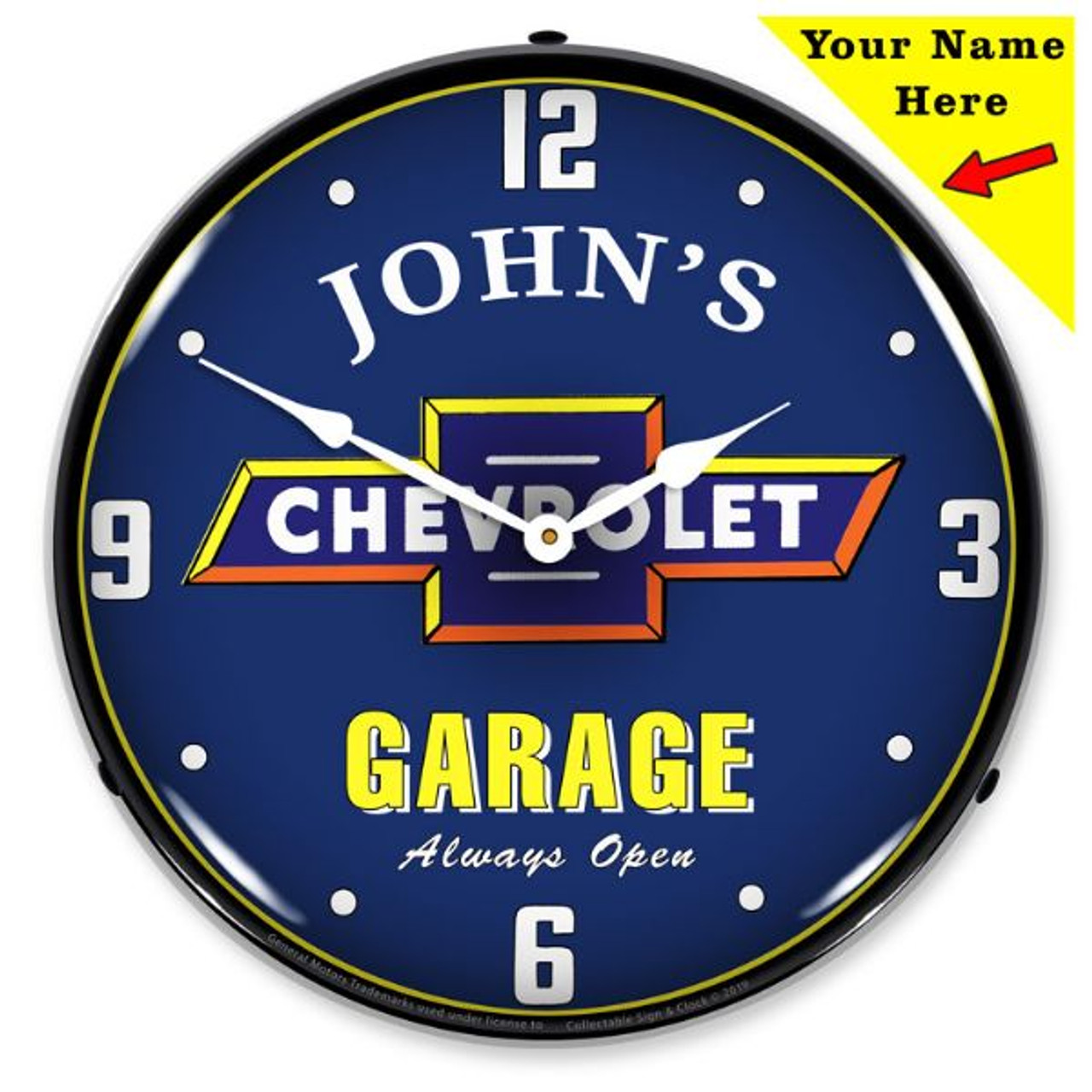 Custom Chevrolet Garage LED Backlit Clock