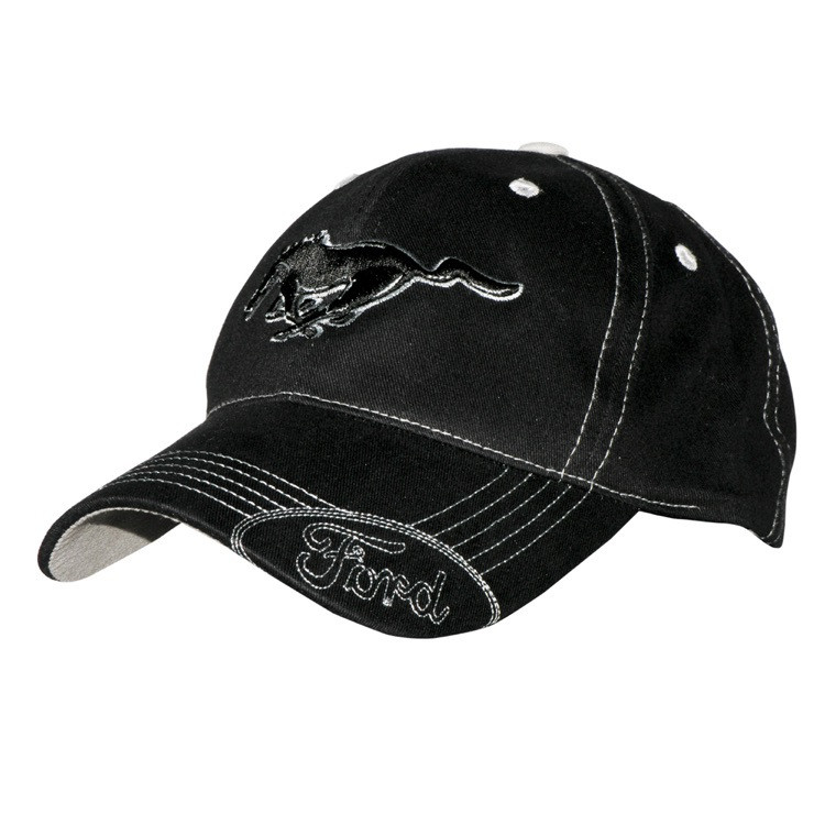 Ford Mustang Black Hat with Silver 