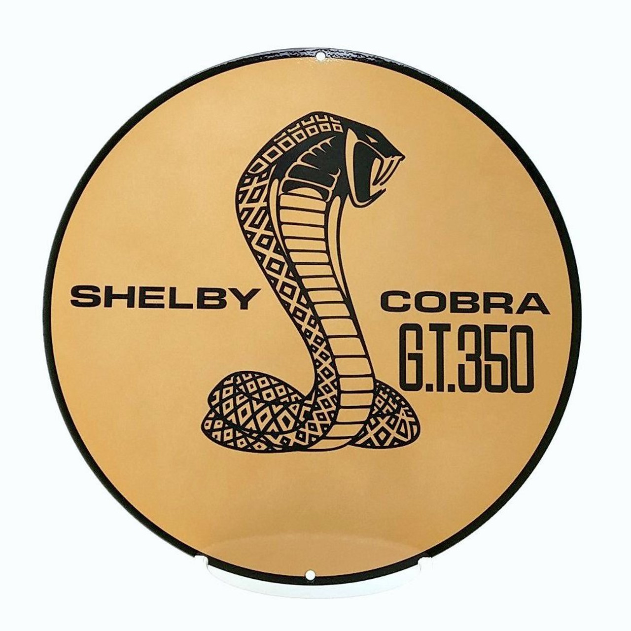 Shelby Cobra GT350 Bronze Circular Metal Sign
