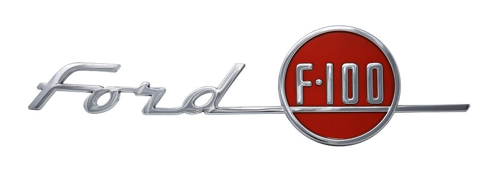 1955 Ford F-100 Emblem Die-Cut Metal Wall Sign