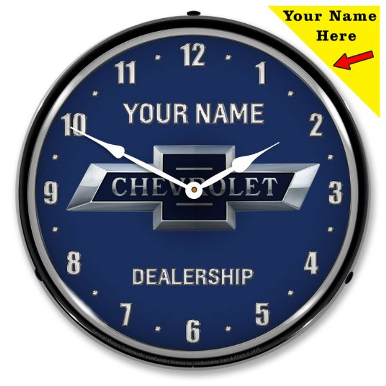 Custom Chevrolet 100th Anniversary LED Backlit Clock