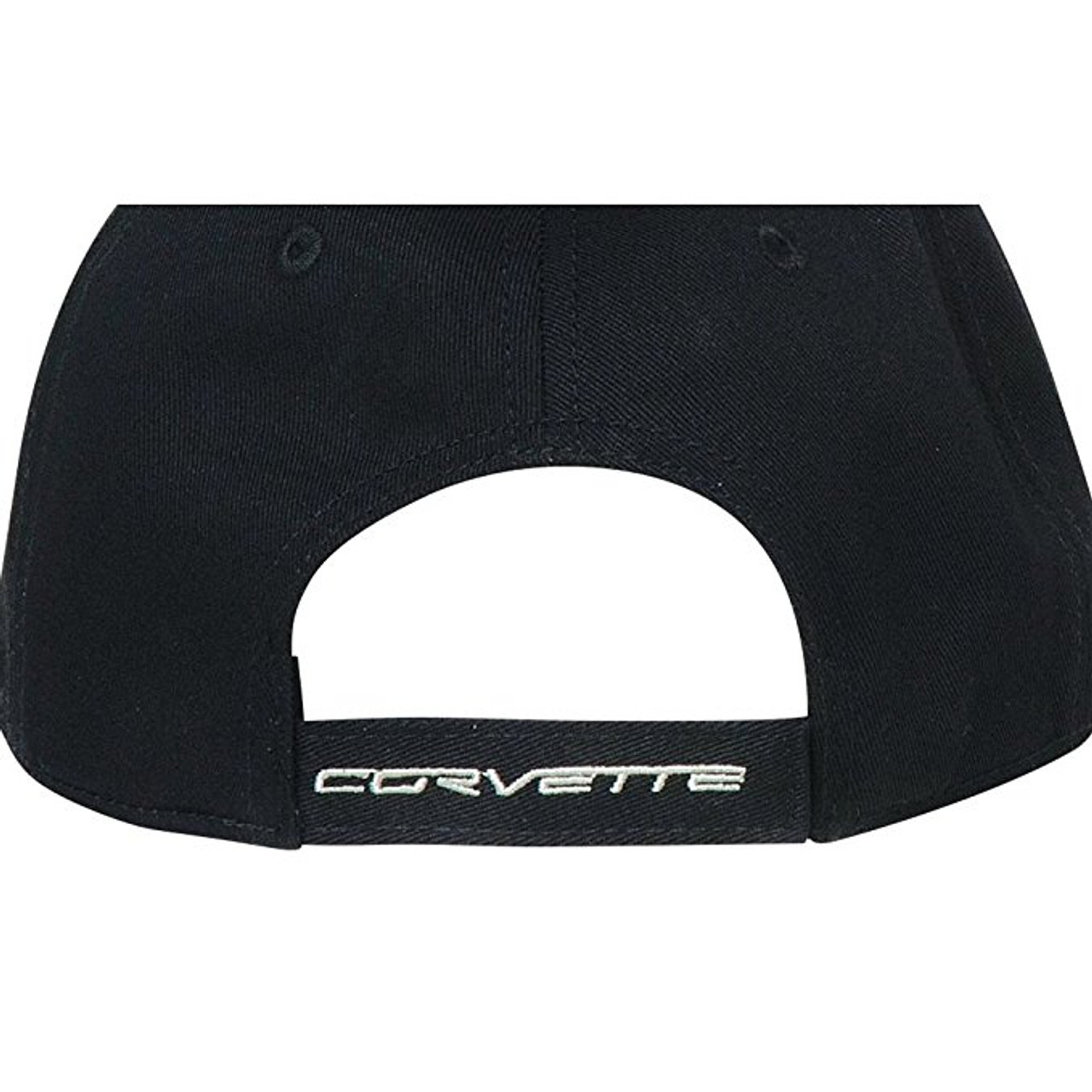 C7 Corvette Grand Sport w/ Visor Stripes Black Hat (back)