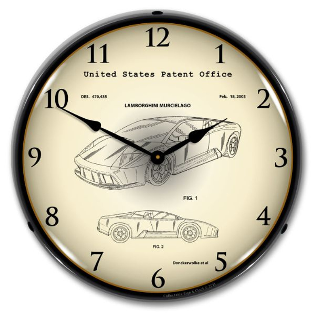 Lamborghini Murcielago 2003 Patent LED Backlit Clock