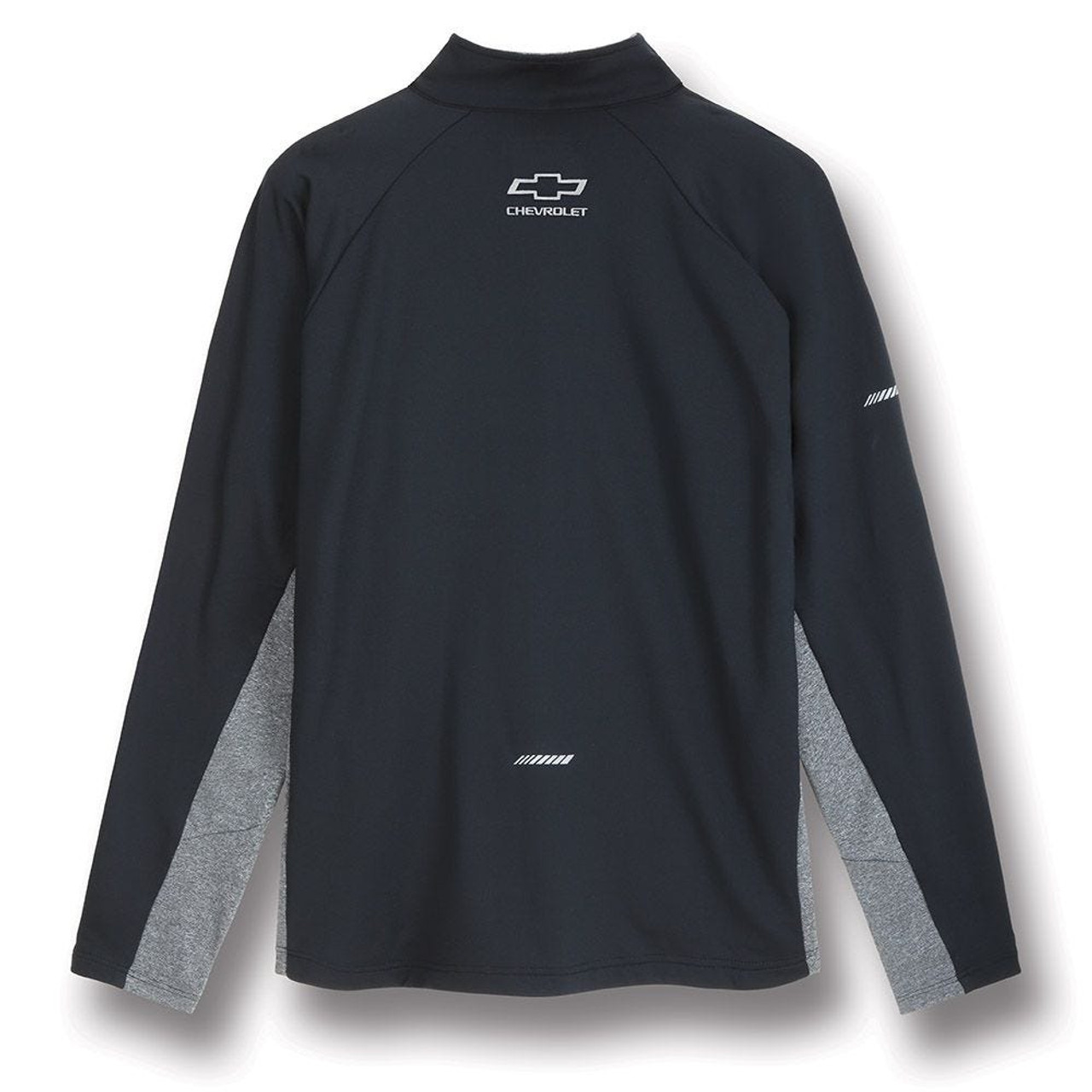 Chevrolet Silverado 1/2 Zip Black/Gray Sweatshirt Pullover Jacket (back)