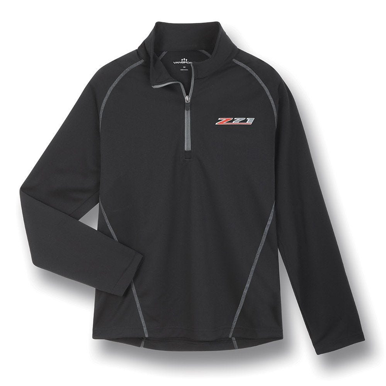 Chevrolet Z71 Qtr Zip Black Pullover Jacket (front)