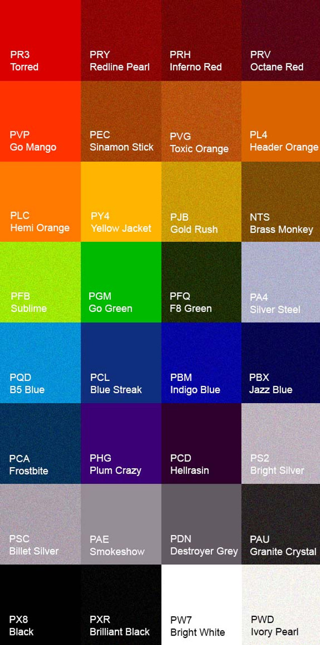 Swatch Color List
