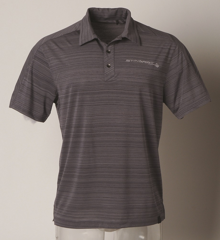 C7 Corvette Stingray Ogio Elixir Polo Shirt - gray