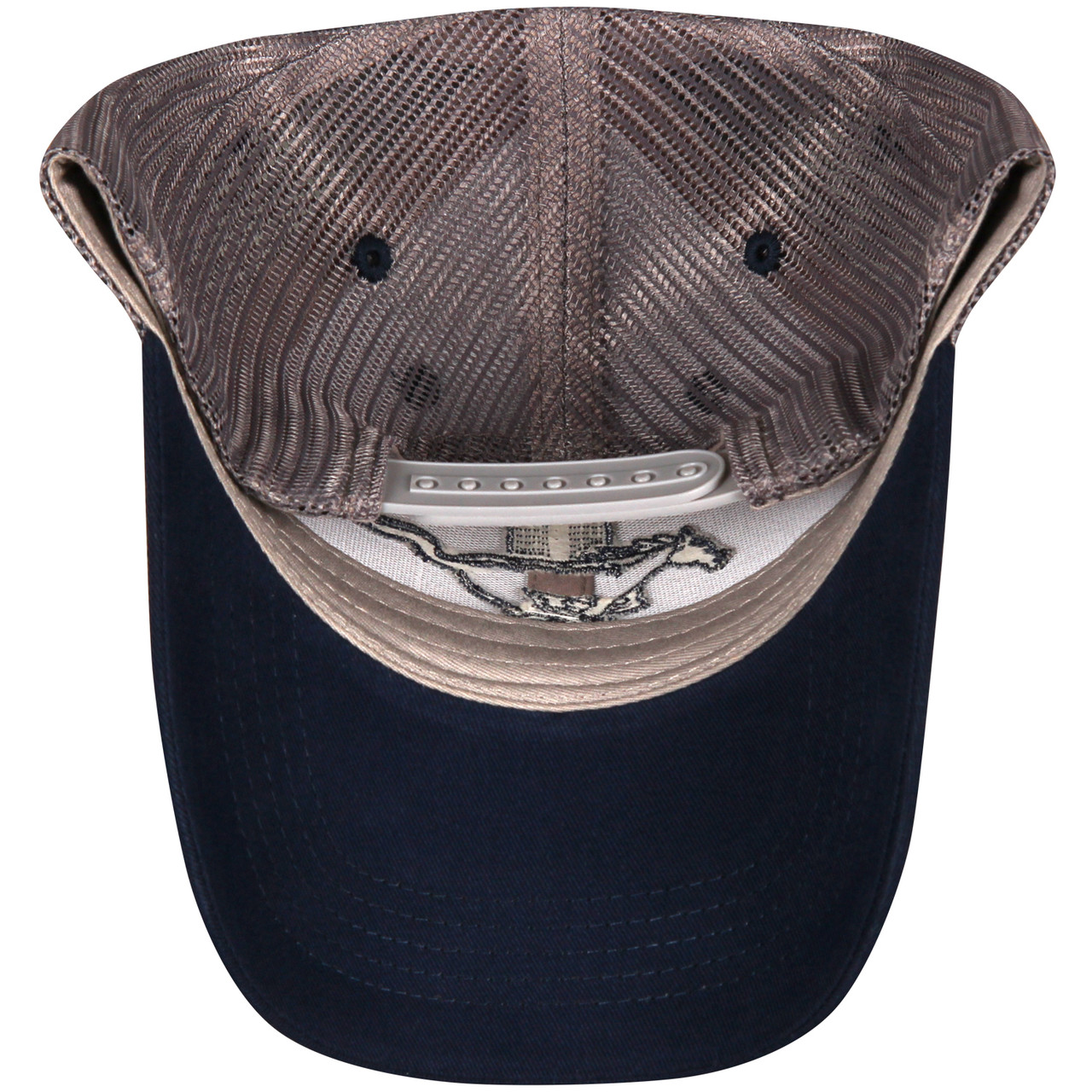 Ford Mustang Tri-Bar Gray and Blue Mesh Hat | Auto Gear Direct