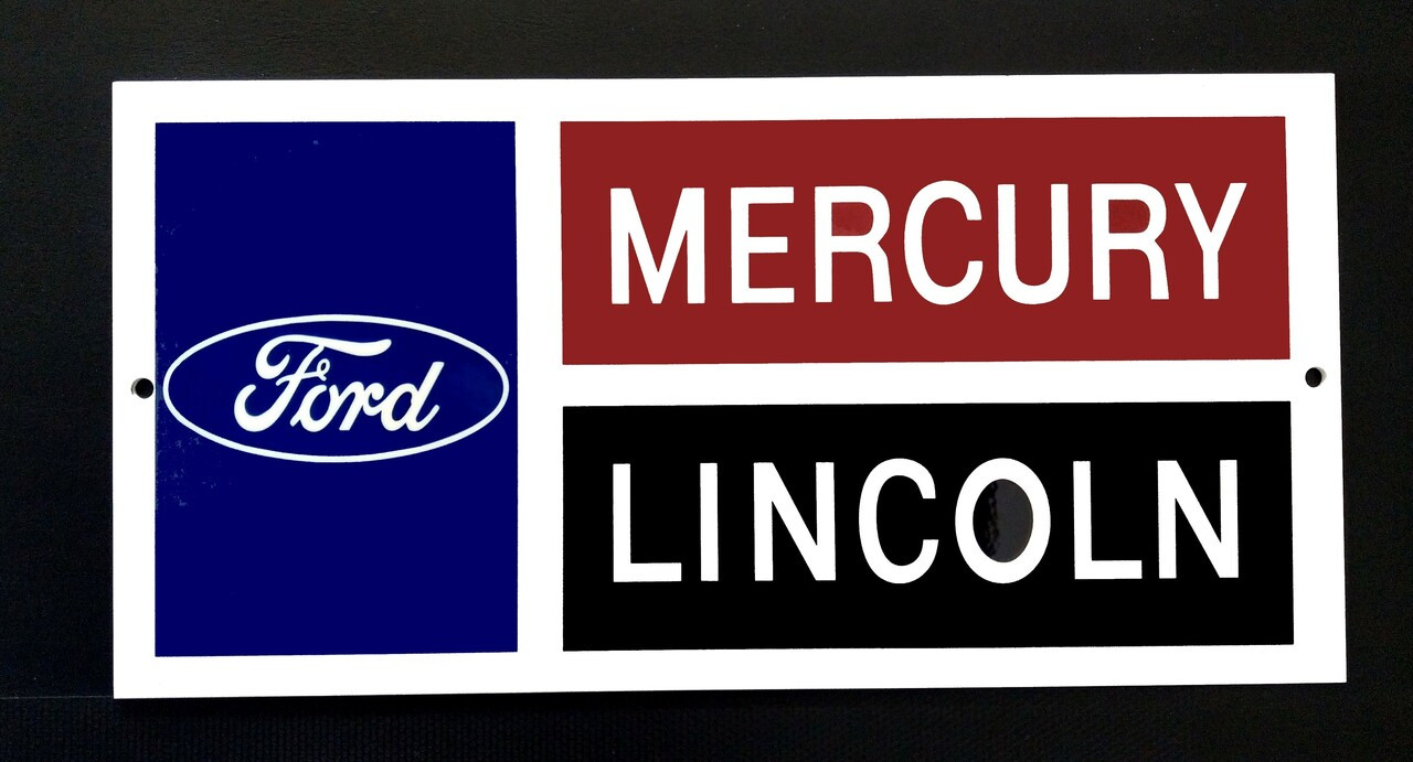 Ford Mercury Lincoln Dealership Metal Sign