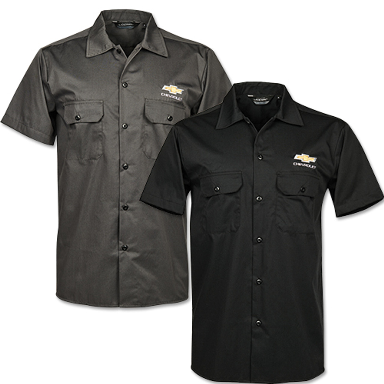 Chevrolet Gold Bowtie Work Shirt (Black & Charcoal)