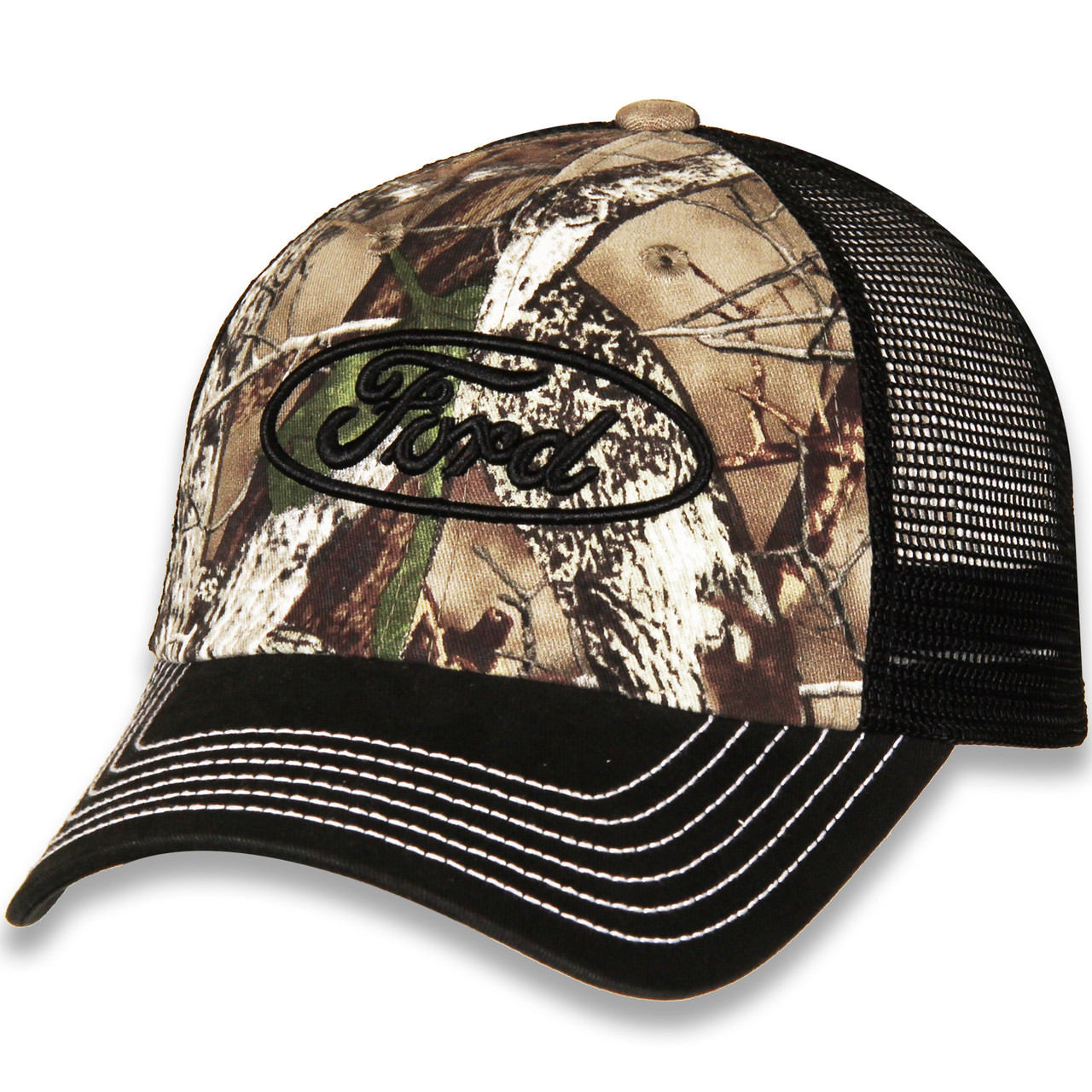 Ford Oval TrueTimber Camo and Black Hat (left)