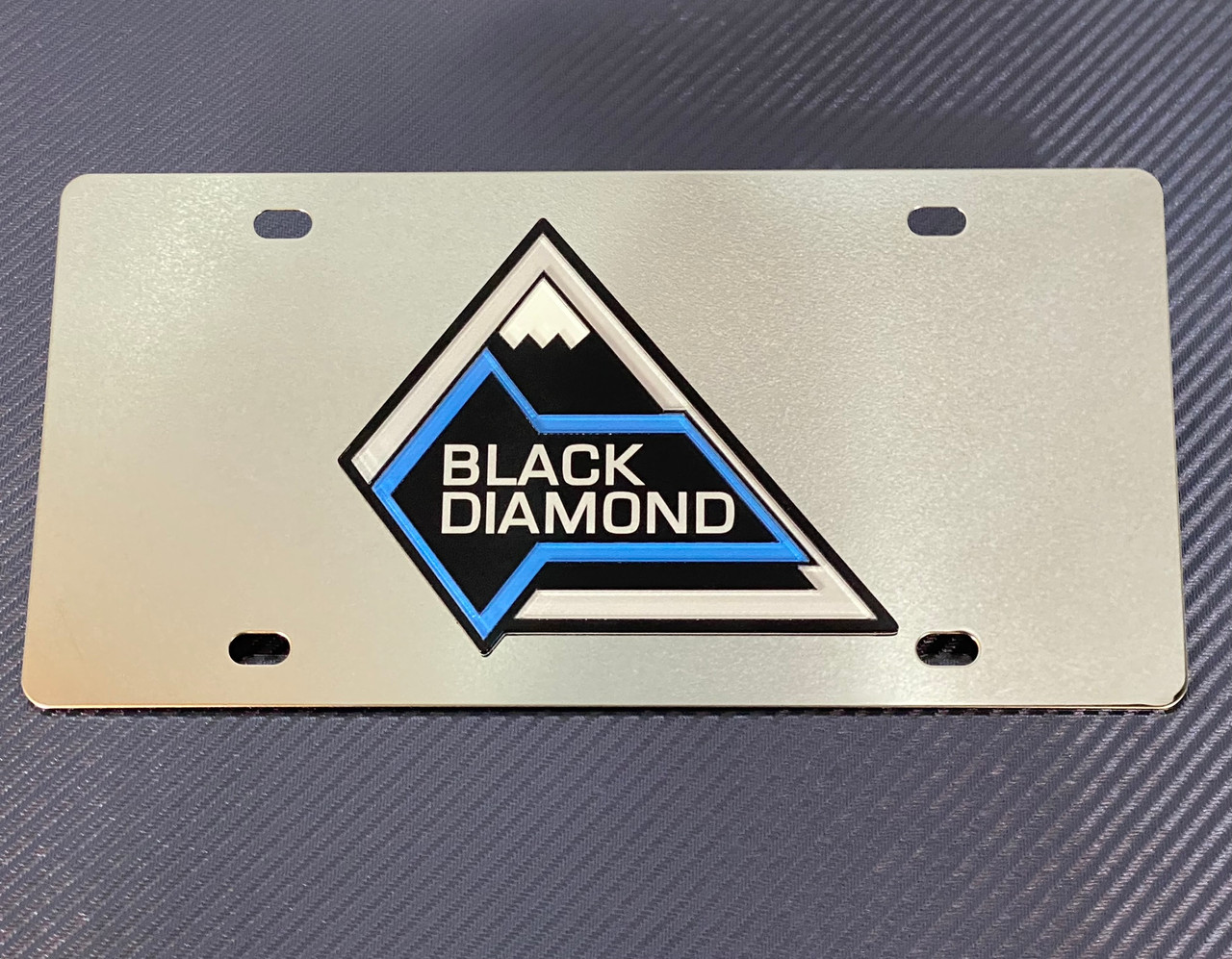 Ford Bronco Black Diamond Stainless Steel License Plate (alt view)
