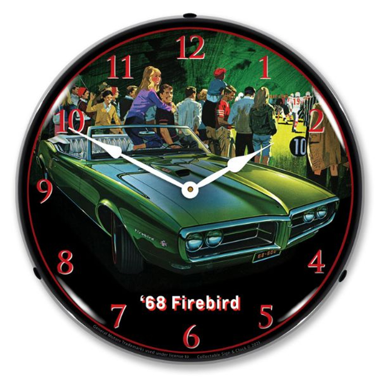 1968 Pontiac Firebird LED Backlit Clock